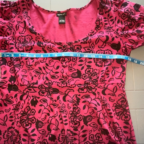 RGL NEW YORK Fuchsia & Black Short Sleeves Dress Size L - Picture 9 of 10